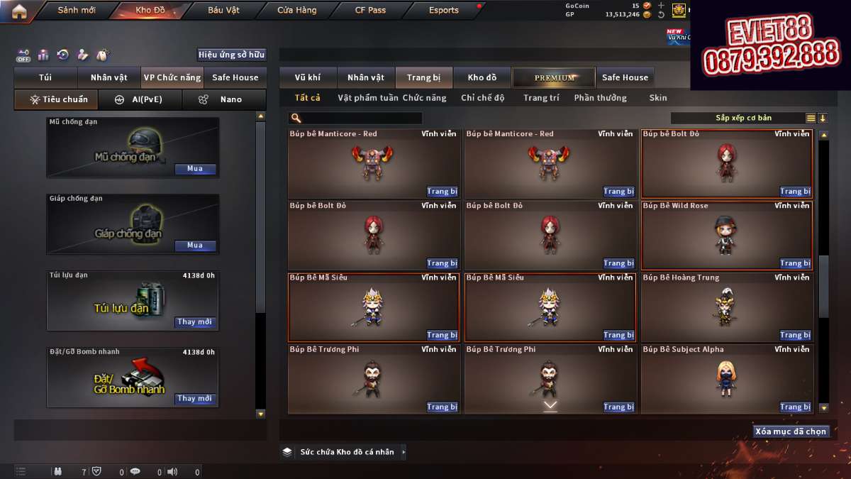 shop acc cf uy tin gia re